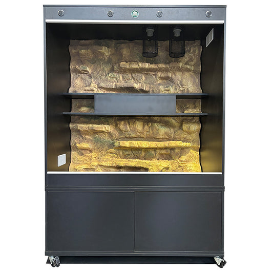 Reptile enclosure available at Sydney Reptiles, designed to provide a safe and comfortable habitat for various reptiles. Ideal for Bearded Dragons, Snakes, Bluetongue Lizards, and Monitor Lizards, this high-quality enclosure offers ample space, proper ventilation, and secure locking systems to meet the needs of your pet. Perfect for creating an environment that supports your reptiles' natural behavior and health