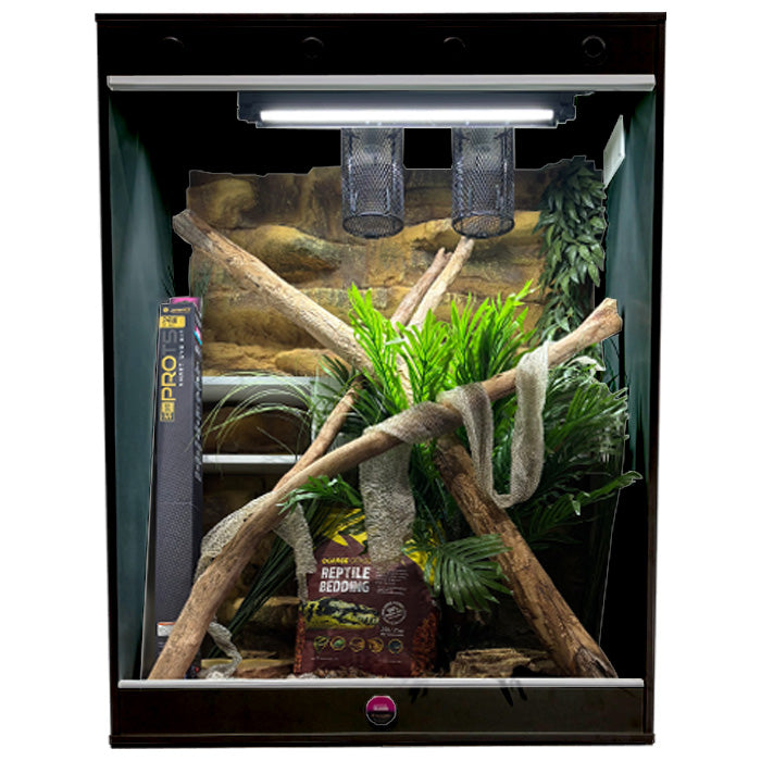 Reptile enclosure available at Sydney Reptiles, designed to provide a safe and comfortable habitat for various reptiles. Ideal for Bearded Dragons, Snakes, Bluetongue Lizards, and Monitor Lizards, this high-quality enclosure offers ample space, proper ventilation, and secure locking systems to meet the needs of your pet. Perfect for creating an environment that supports your reptiles' natural behavior and health
