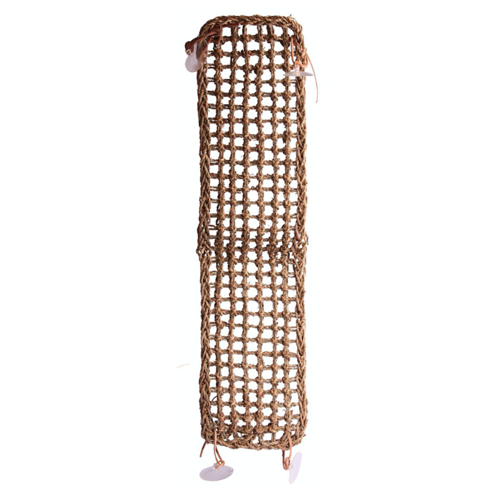 The Reptile One Dyno Hammocks allow you to create the perfect resting place for your reptile.
Constructed from seagrass material, the Dyno Hammocks features suction cups and leather straps that can be attached to glass, plastic or acrylic within your enclosure.