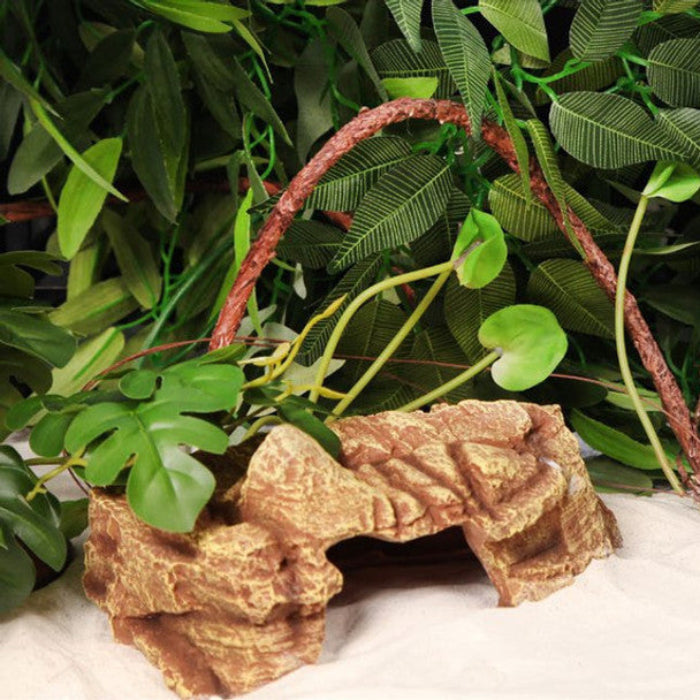 Reptile hides available at Sydney Reptiles, perfect for providing a secure and comfortable retreat for your Bearded Dragon, Snakes, Bluetongue Lizards, and Monitor Lizards. These high-quality, durable hides offer a safe space for your reptiles to rest, shed, and feel secure. Designed to mimic natural hiding spots, they help reduce stress and promote your pet's well-being by creating a suitable environment in their enclosure.