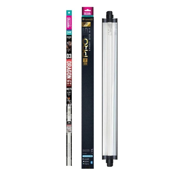 Reptile UVB lighting available at Sydney Reptiles, designed to provide essential ultraviolet light for reptiles such as Bearded Dragons, Snakes, Bluetongue Lizards, and Monitor Lizards. This high-quality UVB light helps regulate your pet's calcium metabolism, supports proper bone development, and promotes overall health by mimicking natural sunlight. Perfect for ensuring your reptiles receive the necessary UVB exposure for optimal well-being