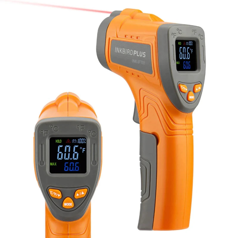 This InkBird infrared Temperature gun is used to measure the basking surface temperature of your reptiles enclosure.