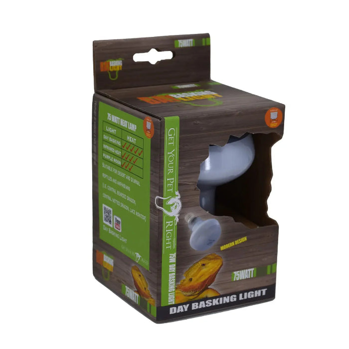 Reptile heat light available at Sydney Reptiles, designed to provide essential warmth for reptiles like Bearded Dragons, Snakes, Bluetongue Lizards, and Monitor Lizards. This high-quality heat source helps regulate your pet's body temperature, promoting healthy digestion and overall well-being. Perfect for creating a suitable basking spot and enhancing your reptiles' habitat with the right temperature range for their needs